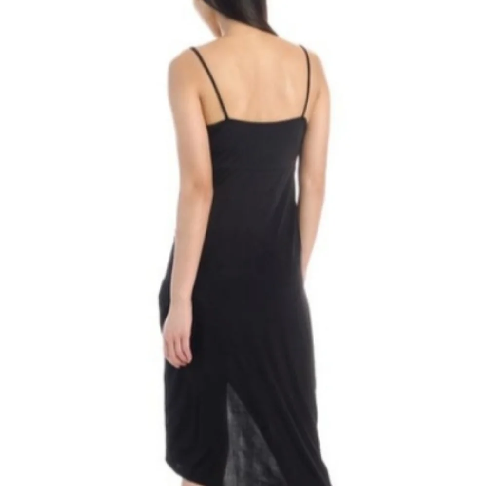 See updated listing Slvls V-neck Surplus Charmeuse Midi Wrap Dress Midnight - Picture 3 of 9